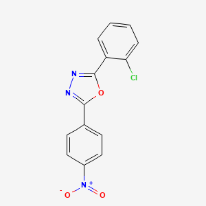 molecular formula C14H8ClN3O3 B5751758 2-(2-chlorophenyl)-5-(4-nitrophenyl)-1,3,4-oxadiazole 