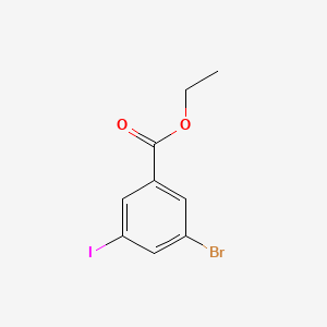 molecular formula C9H8BrIO2 B575176 Ethyl 3-bromo-5-iodobenzoate CAS No. 186772-44-1
