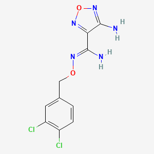 4-amino-N'-[(3,4-dichlorobenzyl)oxy]-1,2,5-oxadiazole-3-carboximidamide