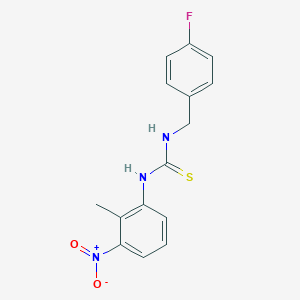 N-(4-fluorobenzyl)-N'-(2-methyl-3-nitrophenyl)thiourea