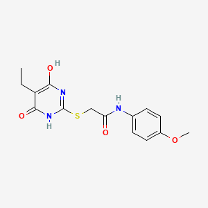 molecular formula C15H17N3O4S B5751854 2-[(5-ethyl-4-hydroxy-6-oxo-1,6-dihydro-2-pyrimidinyl)thio]-N-(4-methoxyphenyl)acetamide 