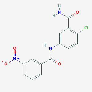 molecular formula C14H10ClN3O4 B5751862 2-chloro-5-[(3-nitrobenzoyl)amino]benzamide 