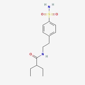 molecular formula C14H22N2O3S B5751866 N-{2-[4-(aminosulfonyl)phenyl]ethyl}-2-ethylbutanamide 