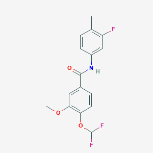 4-(difluoromethoxy)-N-(3-fluoro-4-methylphenyl)-3-methoxybenzamide