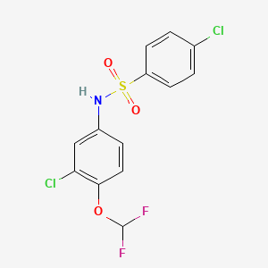 4-chloro-N-[3-chloro-4-(difluoromethoxy)phenyl]benzenesulfonamide