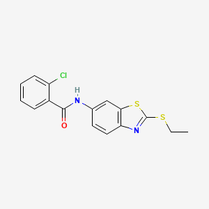 2-chloro-N-[2-(ethylthio)-1,3-benzothiazol-6-yl]benzamide