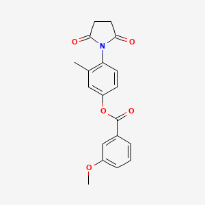 4-(2,5-dioxo-1-pyrrolidinyl)-3-methylphenyl 3-methoxybenzoate