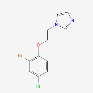 molecular formula C11H10BrClN2O B5751895 1-[2-(2-bromo-4-chlorophenoxy)ethyl]-1H-imidazole 