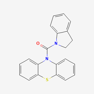 molecular formula C21H16N2OS B5751897 10-(2,3-dihydro-1H-indol-1-ylcarbonyl)-10H-phenothiazine 