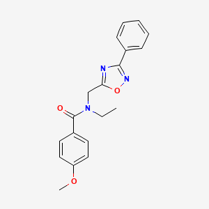 N-ethyl-4-methoxy-N-[(3-phenyl-1,2,4-oxadiazol-5-yl)methyl]benzamide