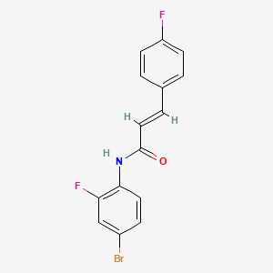 molecular formula C15H10BrF2NO B5751967 N-(4-bromo-2-fluorophenyl)-3-(4-fluorophenyl)acrylamide 