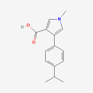 1-Methyl-4-(4-propan-2-ylphenyl)pyrrole-3-carboxylic acid