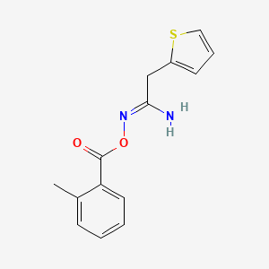 N'-[(2-methylbenzoyl)oxy]-2-(2-thienyl)ethanimidamide