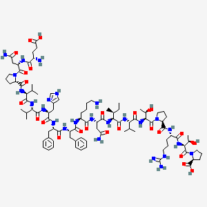 molecular formula C93H143N25O24 B575201 H-Glu-asn-pro-val-val-his-phe-phe-lys-asn-ile-val-thr-pro-arg-thr-pro-OH CAS No. 178823-45-5