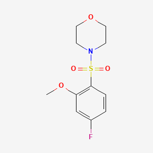 molecular formula C11H14FNO4S B5752021 4-[(4-fluoro-2-methoxyphenyl)sulfonyl]morpholine 
