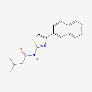 molecular formula C18H18N2OS B5752044 3-methyl-N-[4-(2-naphthyl)-1,3-thiazol-2-yl]butanamide 