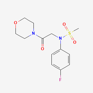 molecular formula C13H17FN2O4S B5752057 N-(4-fluorophenyl)-N-[2-(4-morpholinyl)-2-oxoethyl]methanesulfonamide 