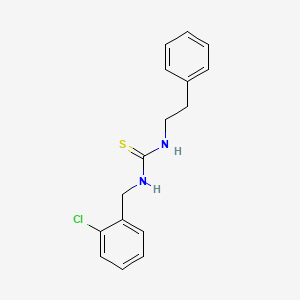 molecular formula C16H17ClN2S B5752059 N-(2-chlorobenzyl)-N'-(2-phenylethyl)thiourea 