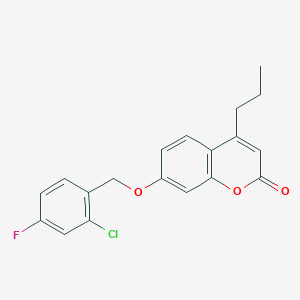 molecular formula C19H16ClFO3 B5752061 7-[(2-chloro-4-fluorobenzyl)oxy]-4-propyl-2H-chromen-2-one 