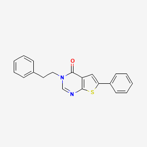 molecular formula C20H16N2OS B5752067 6-phenyl-3-(2-phenylethyl)thieno[2,3-d]pyrimidin-4(3H)-one 