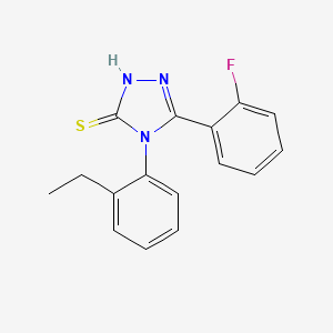 molecular formula C16H14FN3S B5752074 4-(2-ethylphenyl)-5-(2-fluorophenyl)-2,4-dihydro-3H-1,2,4-triazole-3-thione 