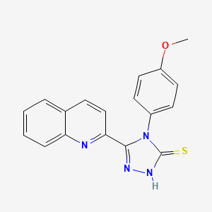 molecular formula C18H14N4OS B5752085 4-(4-methoxyphenyl)-5-(2-quinolinyl)-4H-1,2,4-triazole-3-thiol 