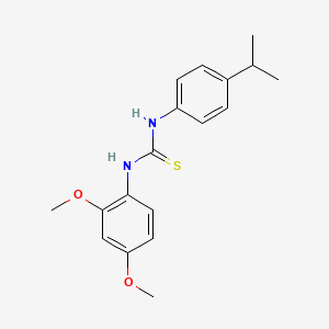 molecular formula C18H22N2O2S B5752090 N-(2,4-dimethoxyphenyl)-N'-(4-isopropylphenyl)thiourea 