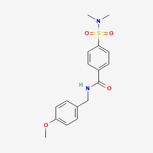 molecular formula C17H20N2O4S B5752105 4-[(dimethylamino)sulfonyl]-N-(4-methoxybenzyl)benzamide 