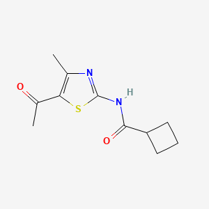 molecular formula C11H14N2O2S B5752117 N-(5-acetyl-4-methyl-1,3-thiazol-2-yl)cyclobutanecarboxamide 