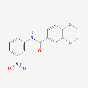 molecular formula C15H12N2O5 B5752125 N-(3-nitrophenyl)-2,3-dihydro-1,4-benzodioxine-6-carboxamide 