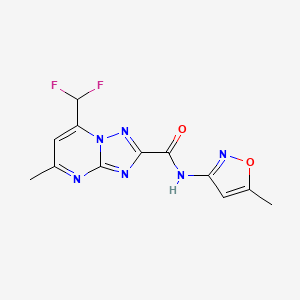 molecular formula C12H10F2N6O2 B5752146 7-(difluoromethyl)-5-methyl-N-(5-methyl-3-isoxazolyl)[1,2,4]triazolo[1,5-a]pyrimidine-2-carboxamide 