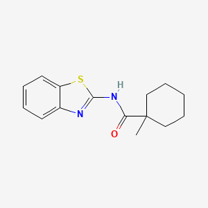 molecular formula C15H18N2OS B5752156 N-1,3-benzothiazol-2-yl-1-methylcyclohexanecarboxamide 