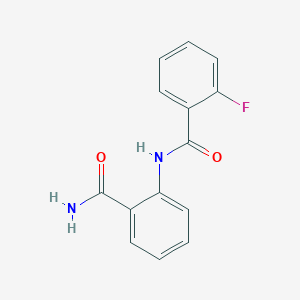 molecular formula C14H11FN2O2 B5752170 N-[2-(aminocarbonyl)phenyl]-2-fluorobenzamide CAS No. 349135-16-6