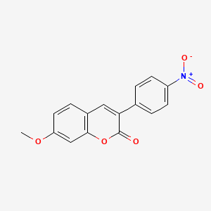 molecular formula C16H11NO5 B5752172 7-methoxy-3-(4-nitrophenyl)-2H-chromen-2-one 