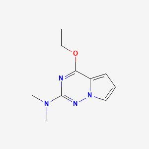 molecular formula C10H14N4O B575218 4-Ethoxy-N,N-dimethylpyrrolo[2,1-f][1,2,4]triazin-2-amine CAS No. 175726-70-2