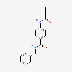 molecular formula C19H22N2O2 B5752180 N-benzyl-4-[(2,2-dimethylpropanoyl)amino]benzamide 