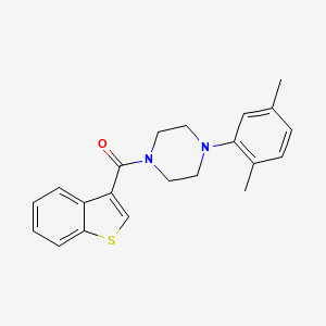 molecular formula C21H22N2OS B5752181 1-(1-benzothien-3-ylcarbonyl)-4-(2,5-dimethylphenyl)piperazine 