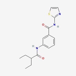 molecular formula C16H19N3O2S B5752187 3-[(2-ethylbutanoyl)amino]-N-1,3-thiazol-2-ylbenzamide 