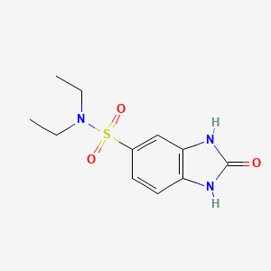 molecular formula C11H15N3O3S B5752194 N,N-diethyl-2-oxo-2,3-dihydro-1H-benzimidazole-5-sulfonamide 
