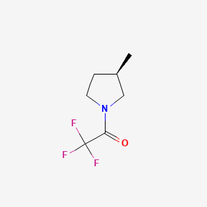 molecular formula C7H10F3NO B575220 2,2,2-Trifluoro-1-[(3R)-3-methylpyrrolidin-1-yl]ethan-1-one CAS No. 187670-58-2