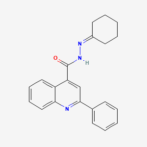 molecular formula C22H21N3O B5752200 N'-cyclohexylidene-2-phenyl-4-quinolinecarbohydrazide 