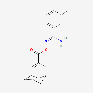 molecular formula C19H24N2O2 B5752206 N'-[(1-adamantylcarbonyl)oxy]-3-methylbenzenecarboximidamide 