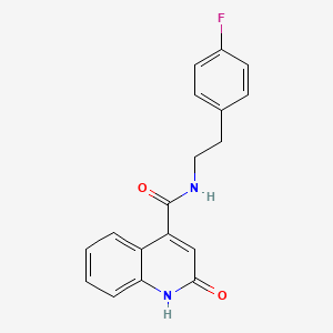 molecular formula C18H15FN2O2 B5752228 N-[2-(4-fluorophenyl)ethyl]-2-oxo-1,2-dihydro-4-quinolinecarboxamide 