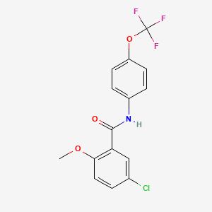 molecular formula C15H11ClF3NO3 B5752265 5-chloro-2-methoxy-N-[4-(trifluoromethoxy)phenyl]benzamide 