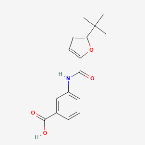 molecular formula C16H17NO4 B5752286 3-[(5-tert-butyl-2-furoyl)amino]benzoic acid 