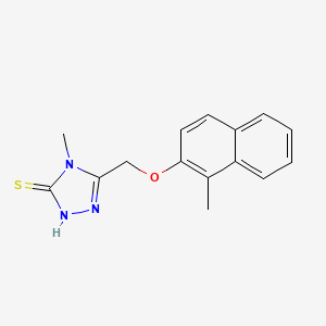 molecular formula C15H15N3OS B5752297 4-methyl-5-{[(1-methyl-2-naphthyl)oxy]methyl}-4H-1,2,4-triazole-3-thiol 