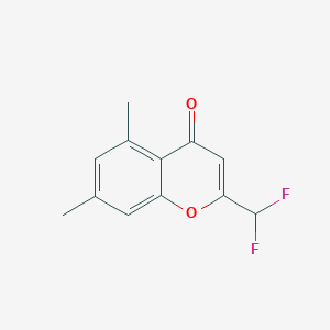 molecular formula C12H10F2O2 B5752305 2-(difluoromethyl)-5,7-dimethyl-4H-chromen-4-one 