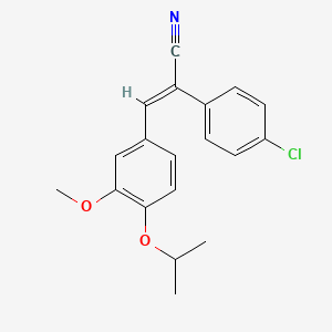 molecular formula C19H18ClNO2 B5752313 2-(4-chlorophenyl)-3-(4-isopropoxy-3-methoxyphenyl)acrylonitrile 