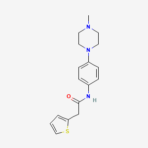 molecular formula C17H21N3OS B5752315 N-[4-(4-methyl-1-piperazinyl)phenyl]-2-(2-thienyl)acetamide 