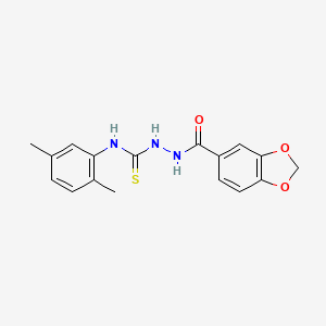 molecular formula C17H17N3O3S B5752323 2-(1,3-benzodioxol-5-ylcarbonyl)-N-(2,5-dimethylphenyl)hydrazinecarbothioamide CAS No. 438234-90-3